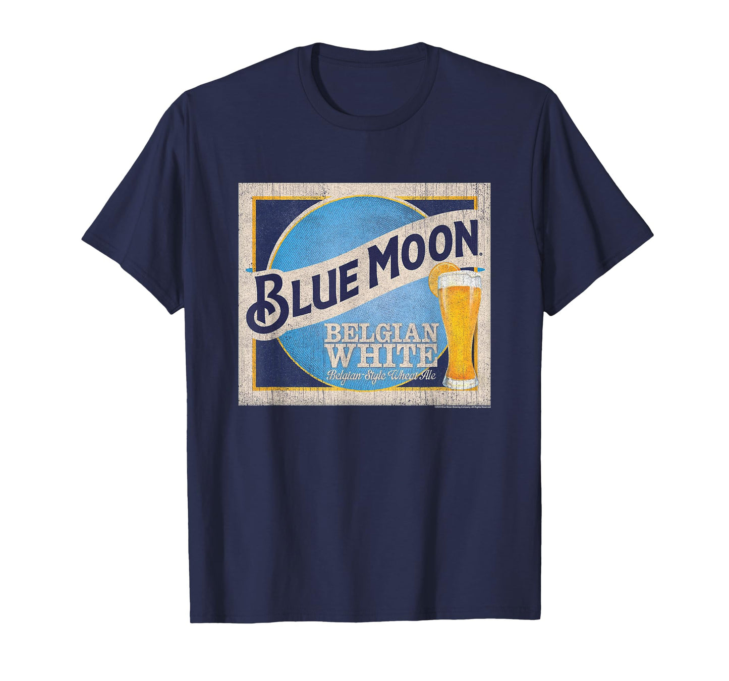 Coors Brewing Company Blue Moon Retro Big Chest Poster T-Shirt