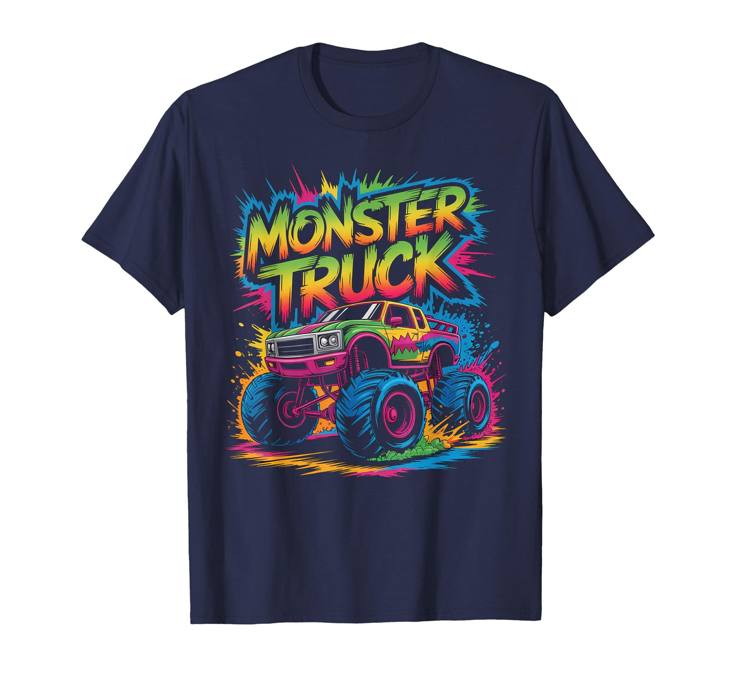 Monster Truck for Toddlers, Kids Monster Truck Retro Vintage T-Shirt