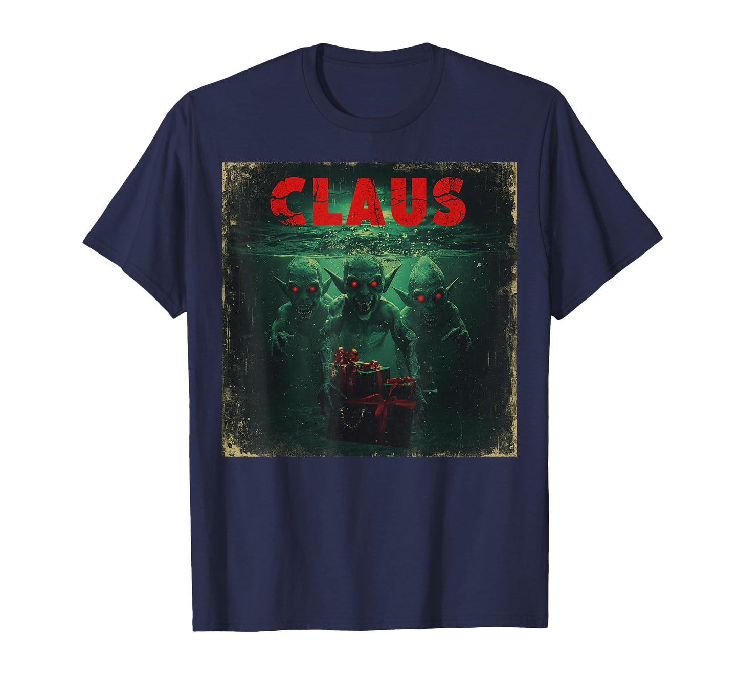 Creepy Claus Horror Christmas Dark Elf Top T-Shirt