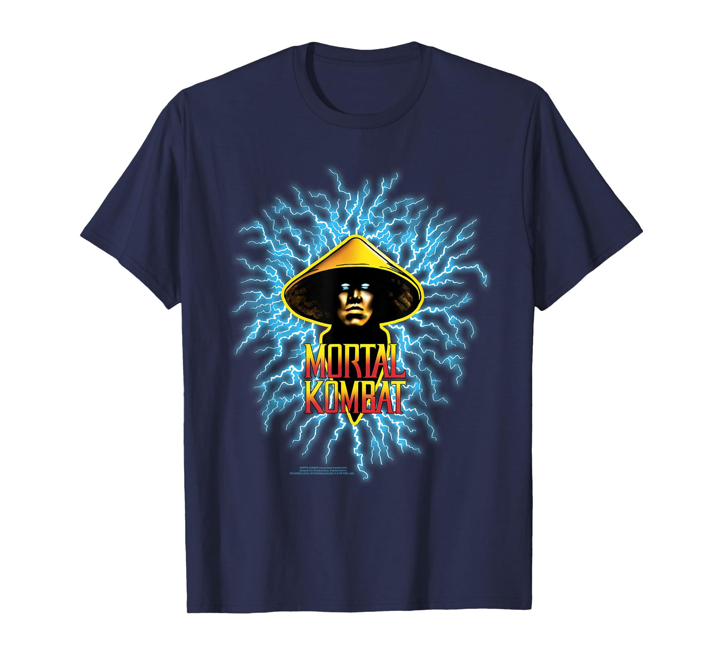 Mortal Kombat Raiden with Lightning and Logo Video Game T-Shirt