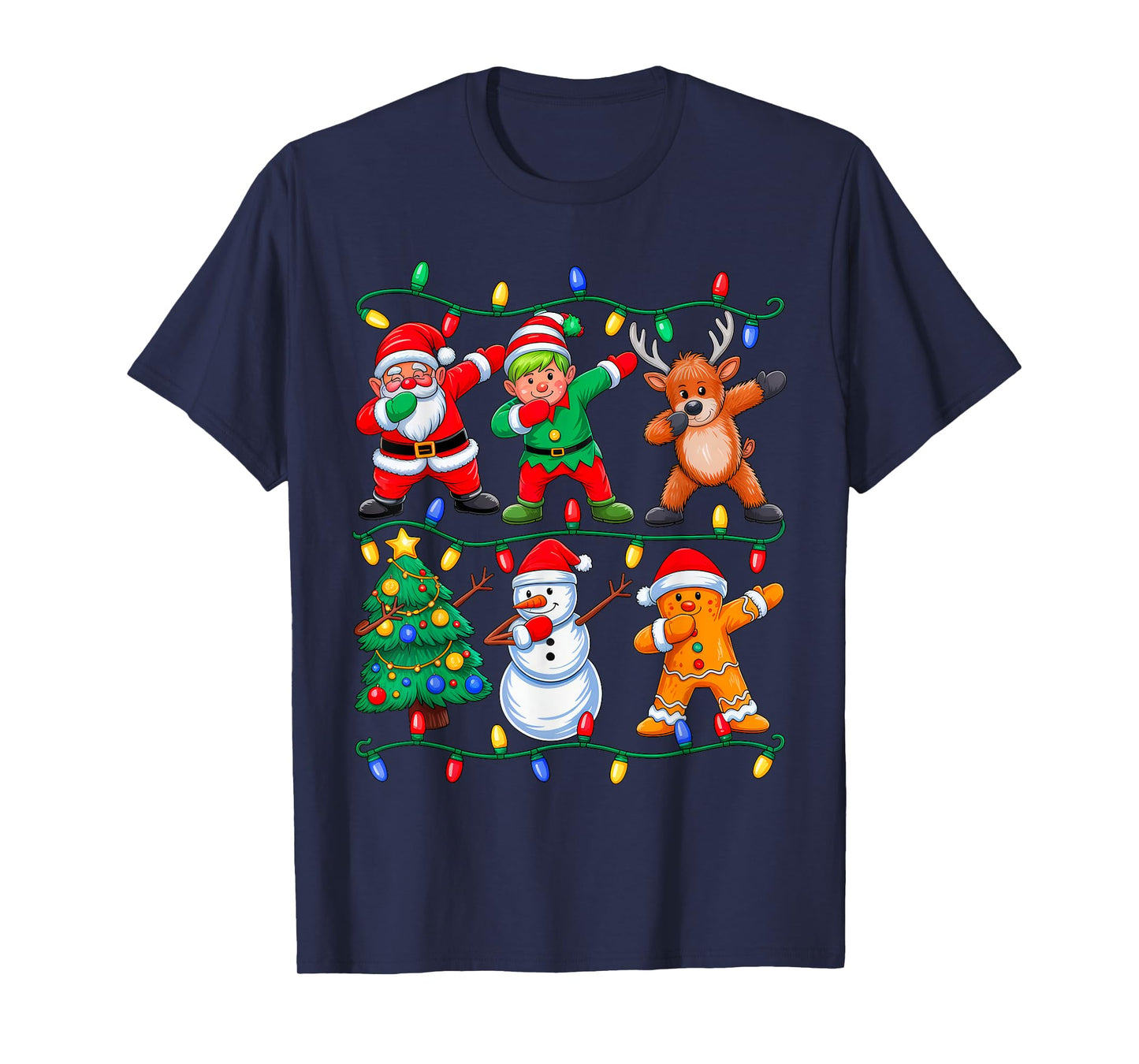Dabbing Santa Elf Xmas PJs Christmas Men Girl Youth Boy Kids T-Shirt