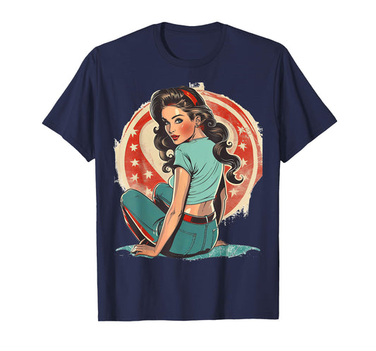 Pinup Girl Pin Up Vintage Retro girls T-Shirt