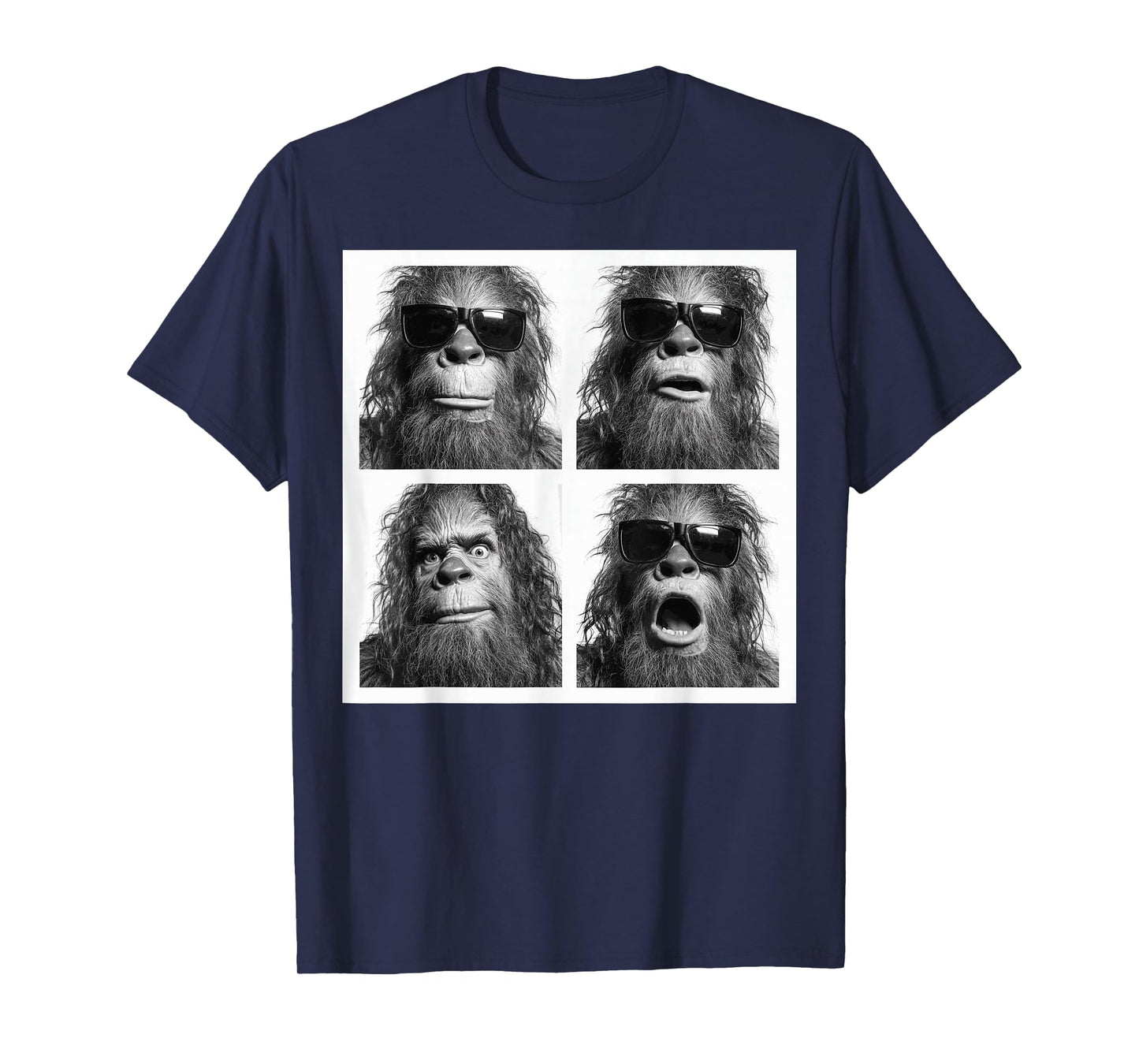 Funny Graphic Bigfoot Sasquatch Photobooth Selfie Funny T-Shirt
