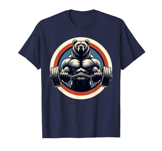 Bear Powerlifting Weightlifting Gym Workout T-Shirt