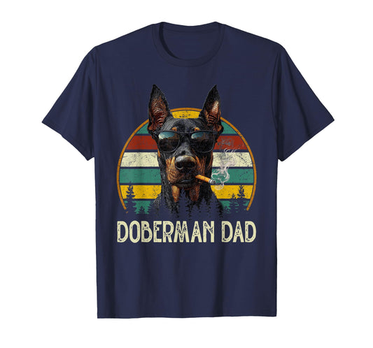 Best Doberman Dog Dad Ever Vintage Father's Day Dog Lover T-Shirt