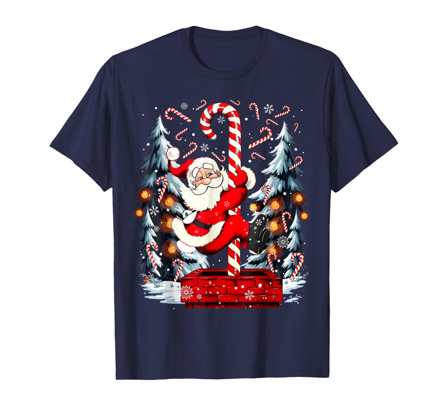 Funny Santa Christmas Tree Xmas Family Men Women Kids T-Shirt