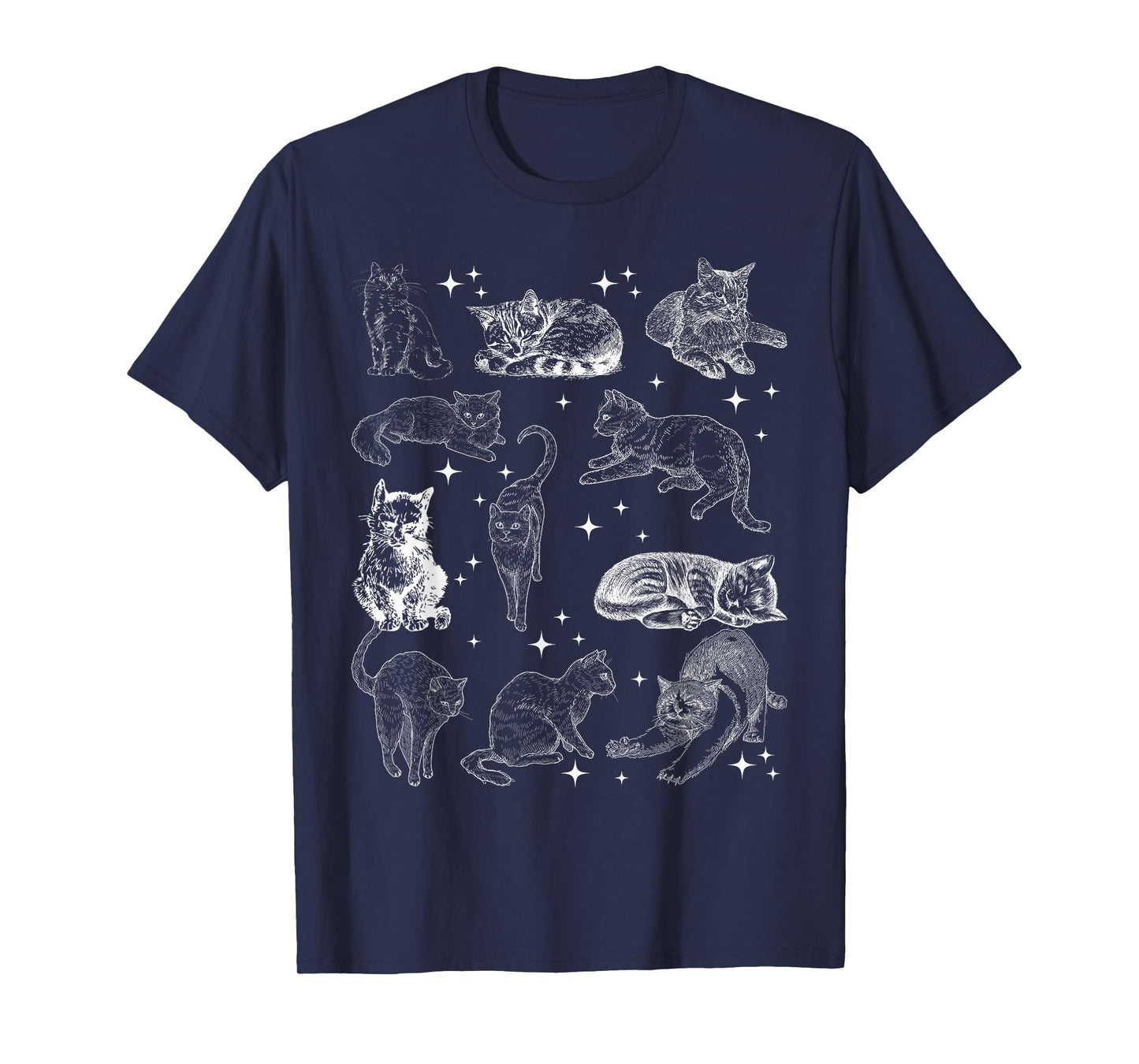 Vintage 90s Tattoo Cat Retro Kitten Nature Cat Lover Cat Mom T-Shirt
