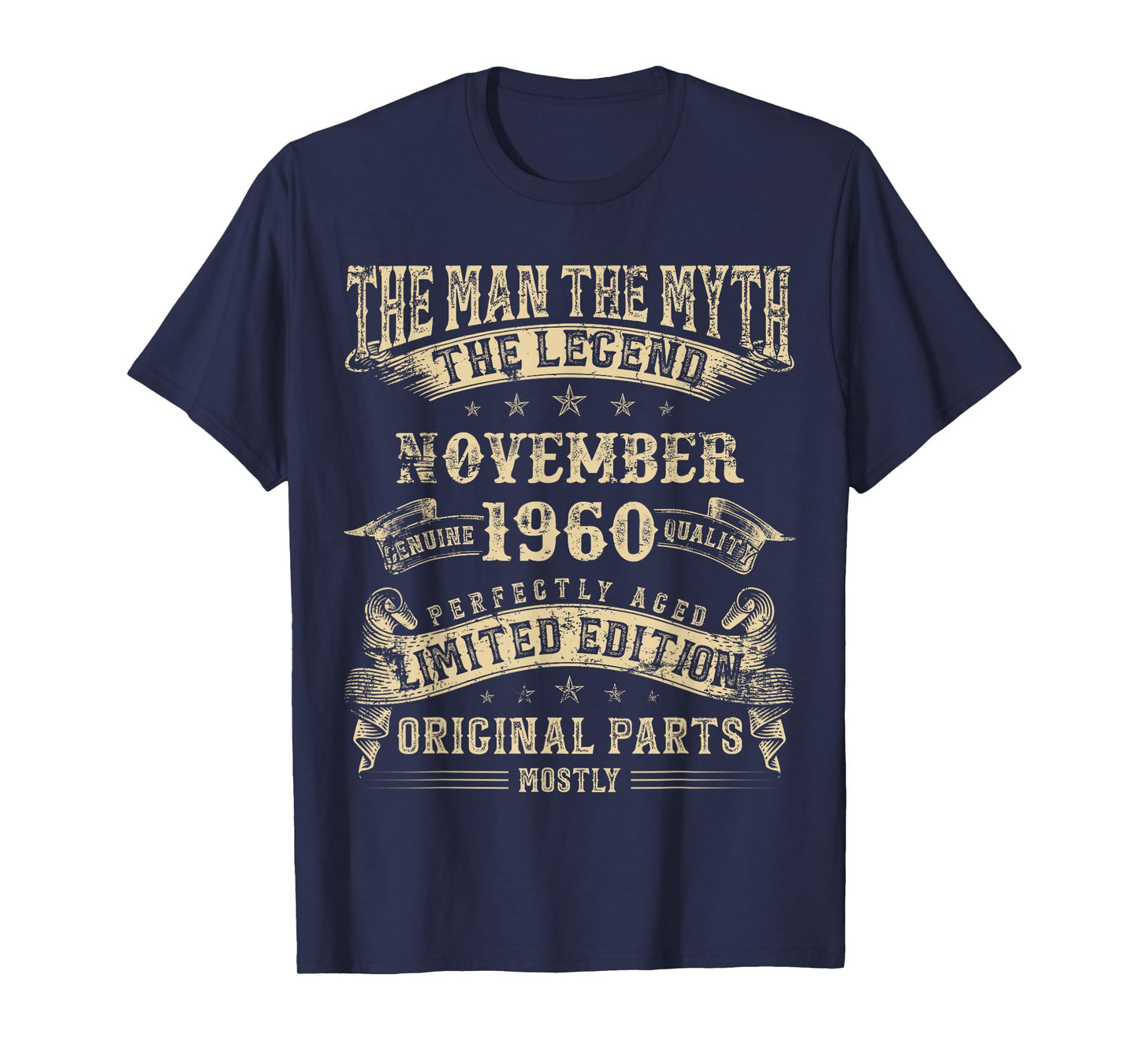 65th Birthday Gifts for Men Mythology of November 1960 T-Shirt