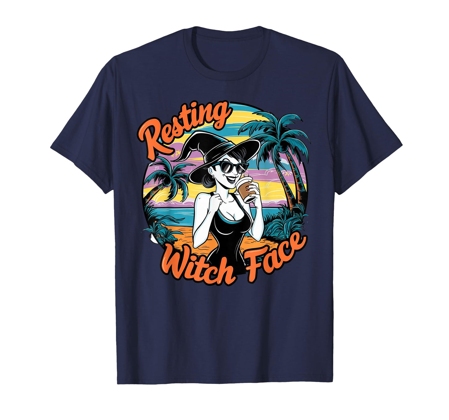 Resting Witch face Happy Halloween Costume Funny Ladies Rest T-Shirt