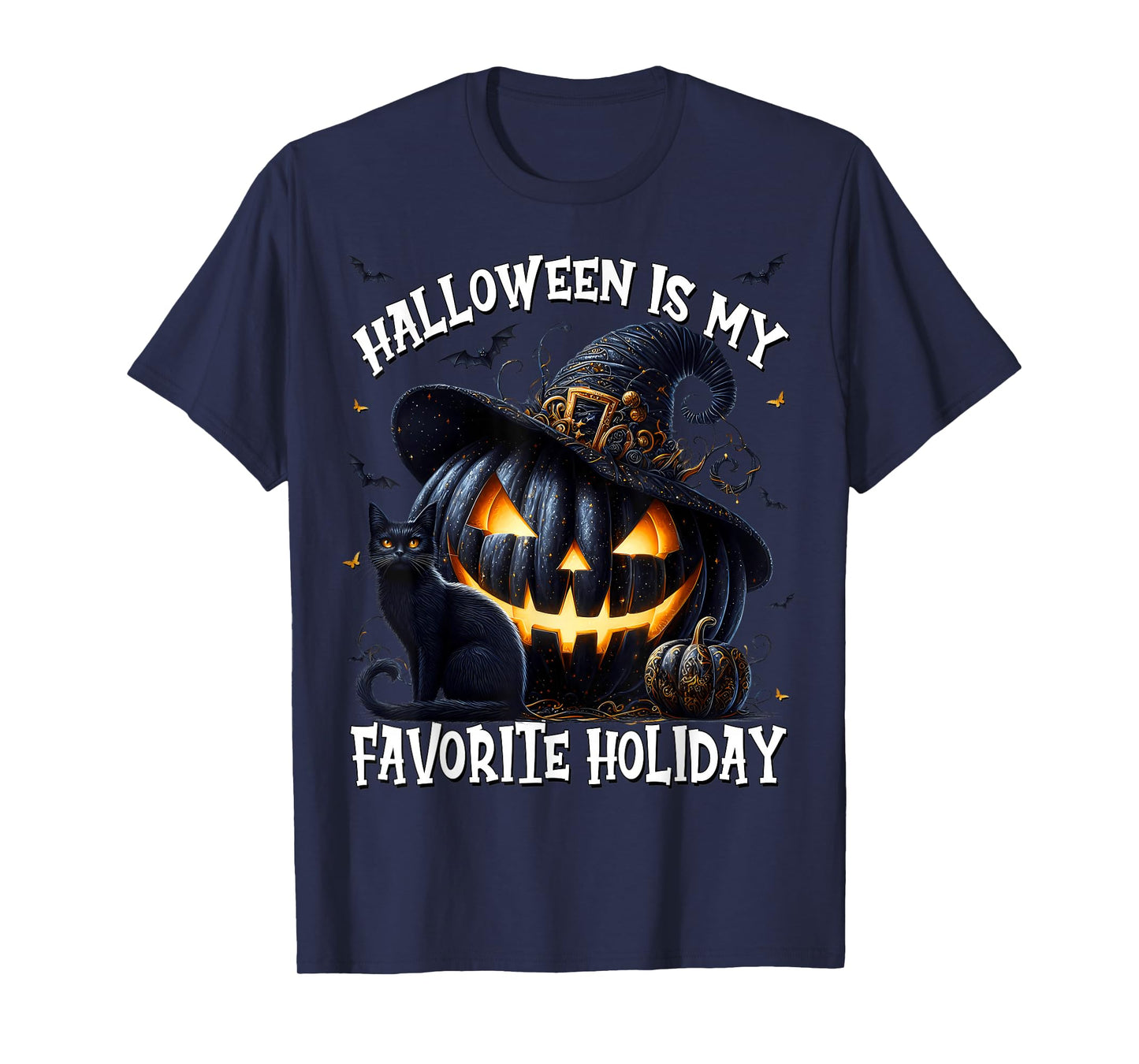 Halloween is My Favorite Holiday for Witches Mystic Cat T-Shirt