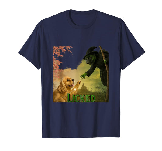 Enchanted Dog vs Pug Parody Fantasy Artwork T-Shirt