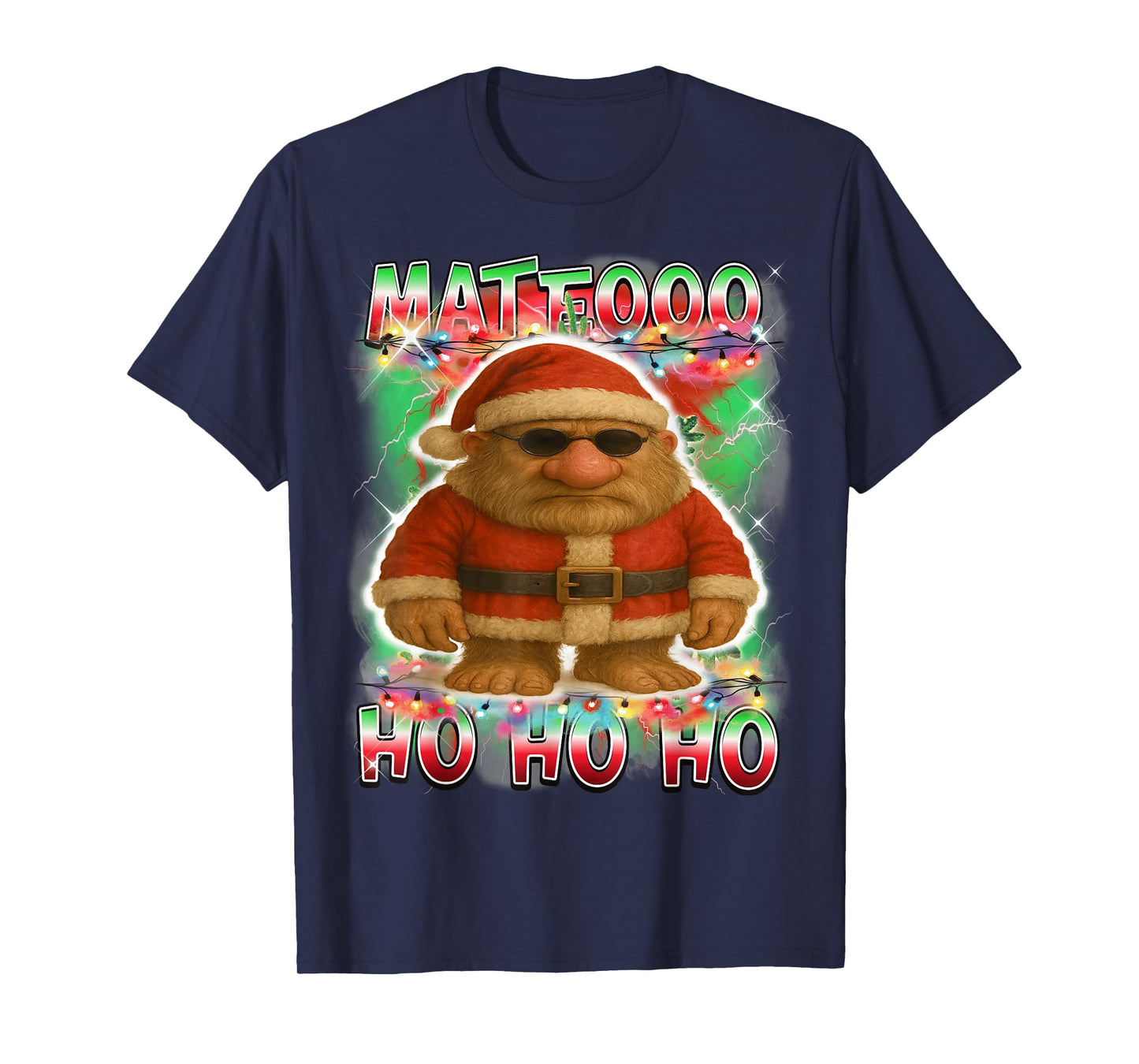 Mateo Sahur Santa Claus Italian Brainrot Christmas T-Shirt