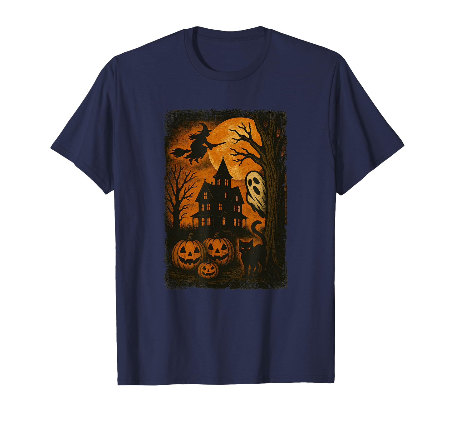 Halloween Haunted House Jack-O-Lantern Happy Halloween Men T-Shirt