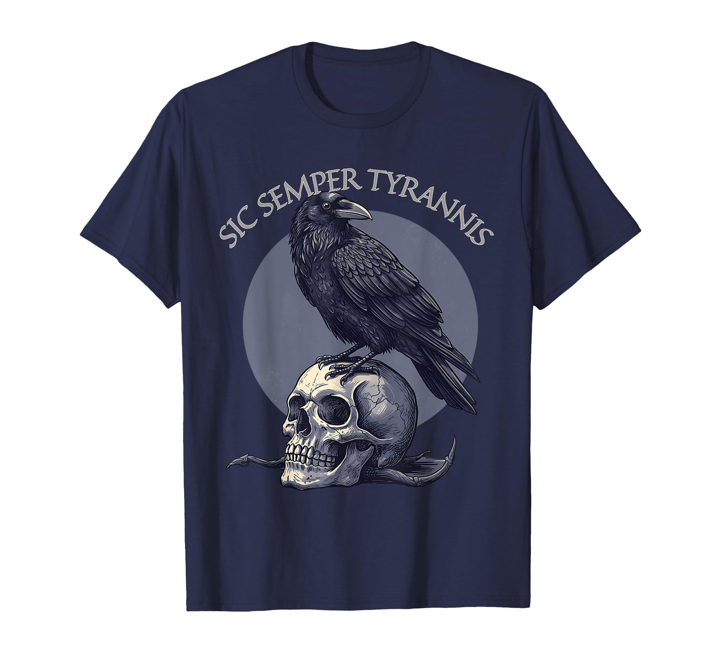 Sic Semper Tyrannis & Raven Skull T-Shirt
