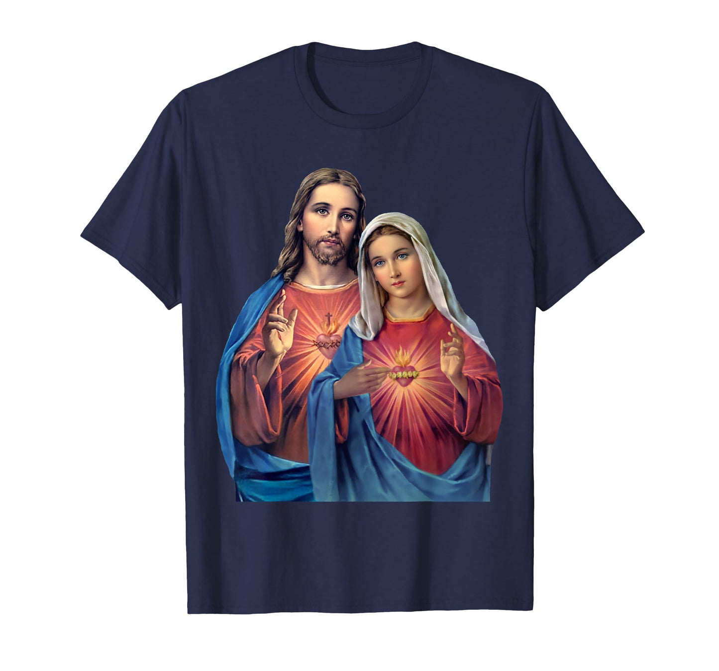 Hearts of Jesus and Mary very close together (Twin Hearts) T-Shirt