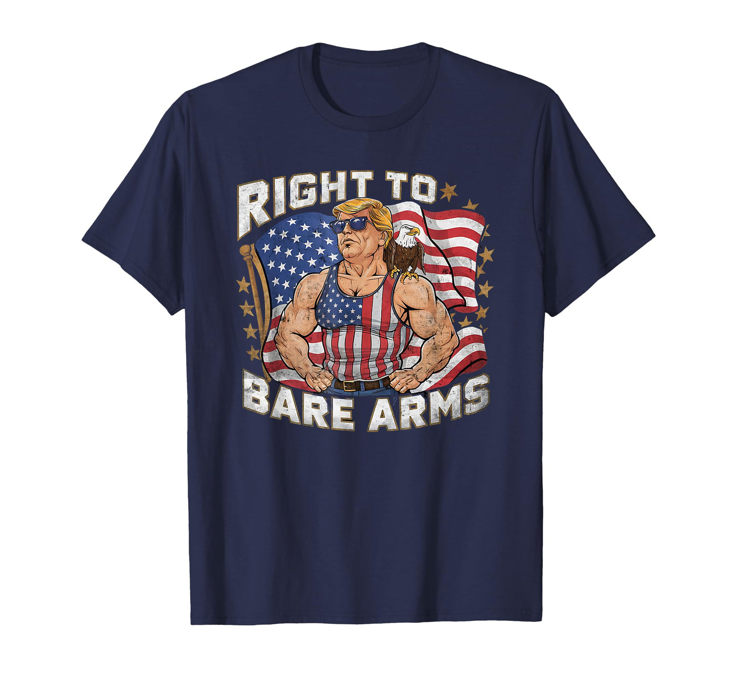 Right To Bare Arms 4th Of July Funny Gym Workout T-Shirt