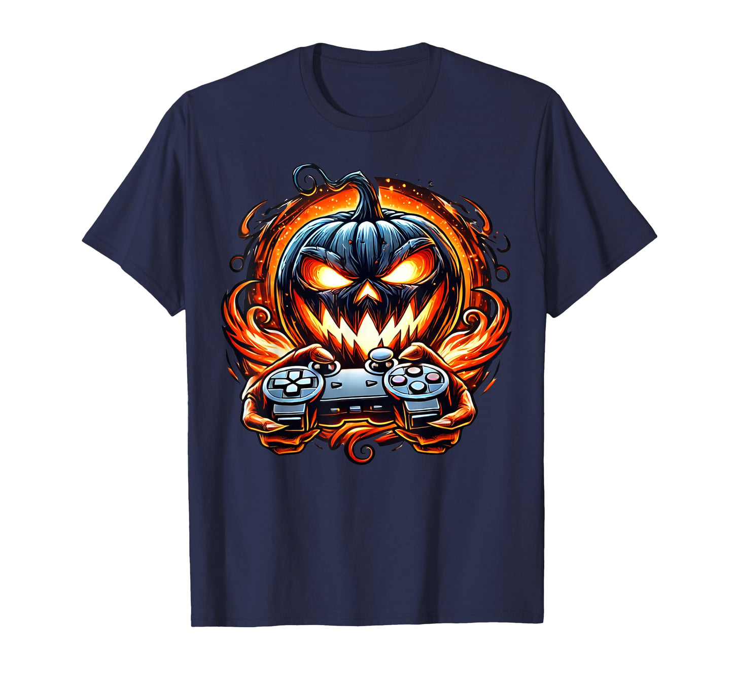 Halloween Gamer Gaming Pumpkin Boys Halloween Costume T-Shirt
