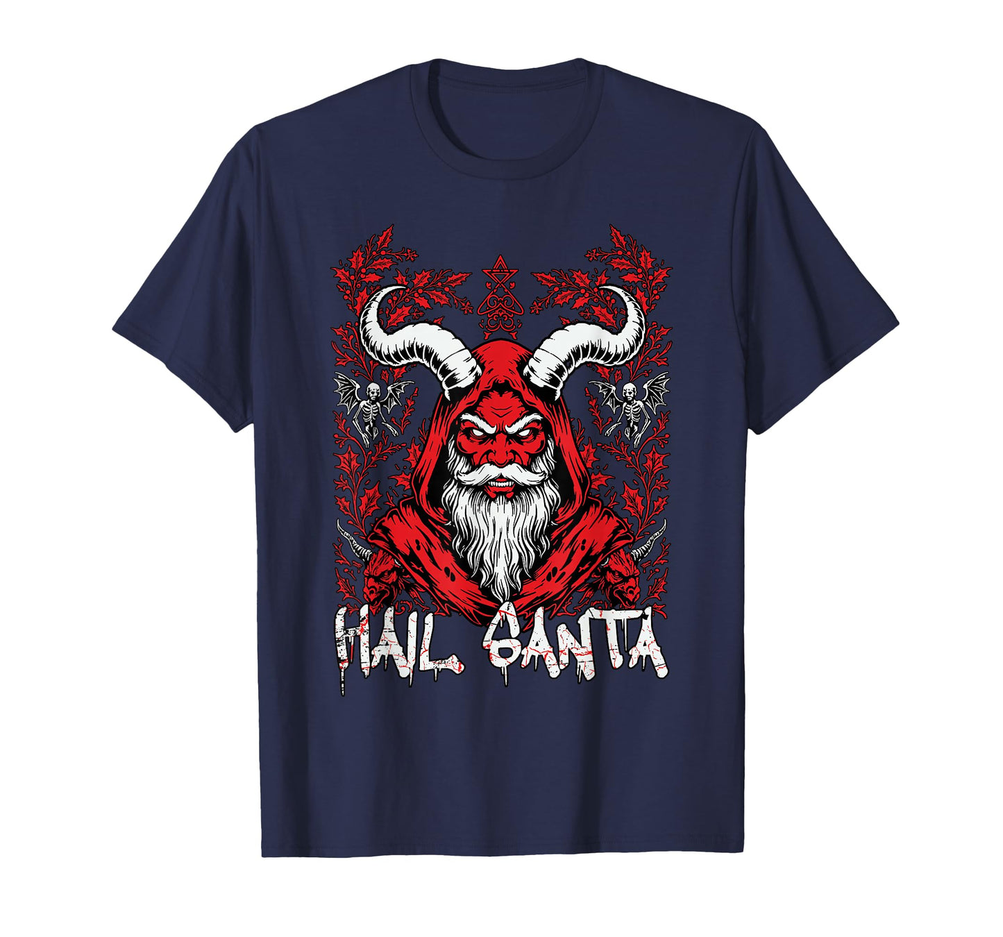 Hail Santa Pagan Happy Solstice Gothic Christmas Satanic T-Shirt