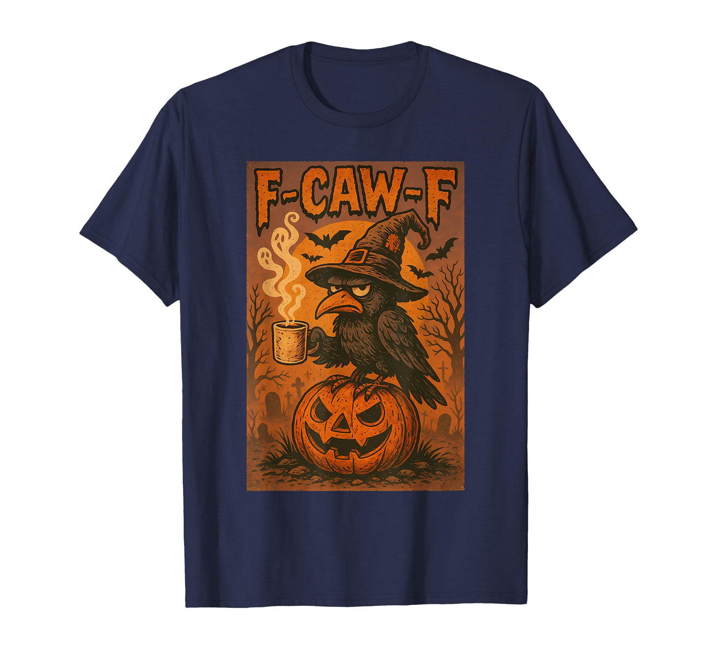 Funny Halloween F Caw F Crow Shirt Lazy Raven Witch Costume T-Shirt