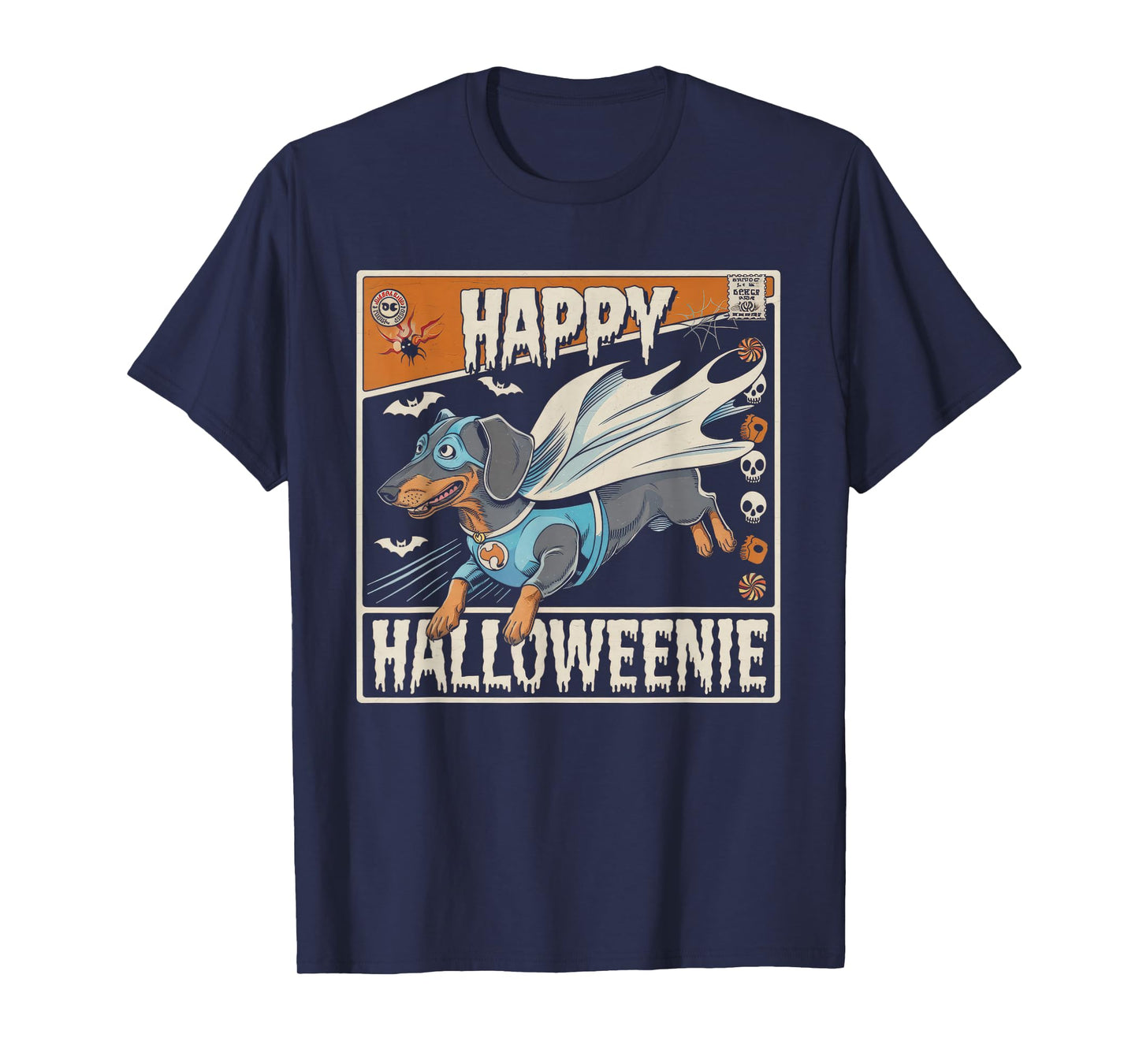Happy Halloweenie Tshirt Women Men Wiener Monster Party T-Shirt