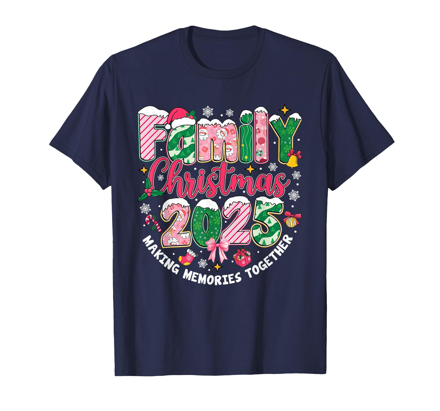 Family Christmas 2025 Matching Outfit Xmas Squad Santa T-Shirt