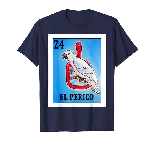 El Perico Card Parakeet Mexican Lottery Card T-Shirt