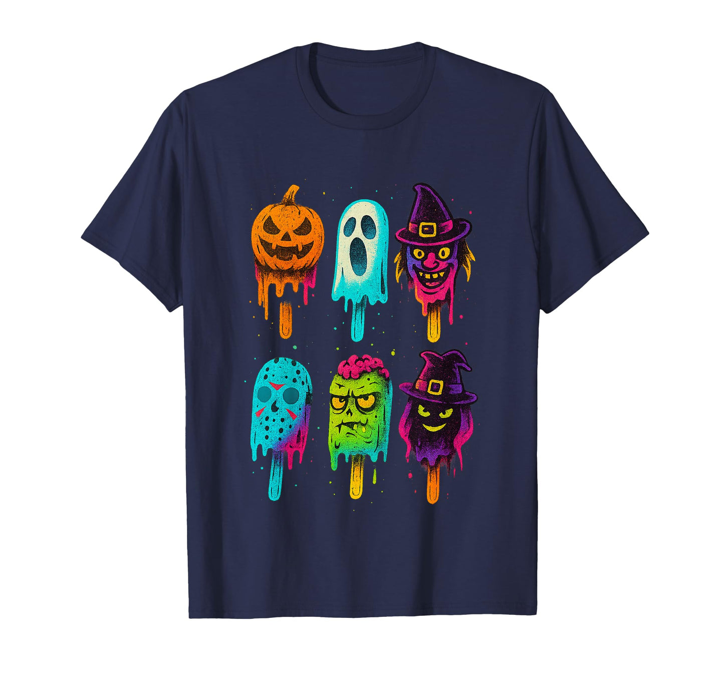 Funny Horror Ice Cream Pops Summerween Halloween 3D Candy T-Shirt