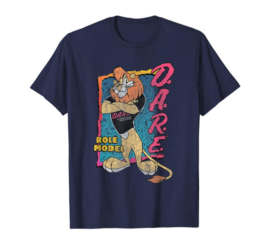 D.A.R.E. Program 90's Style Daren The Lion Role Model PSA T-Shirt