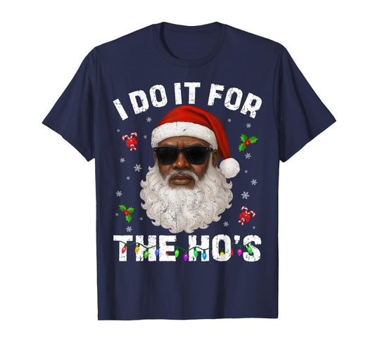 Funny Vintage Black Christmas Santa African Xmas Men T-Shirt