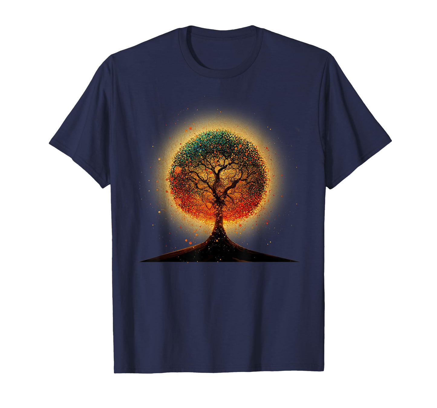 Colorful Tree Life Is Really Good Tree Art Earth Day T-Shirt
