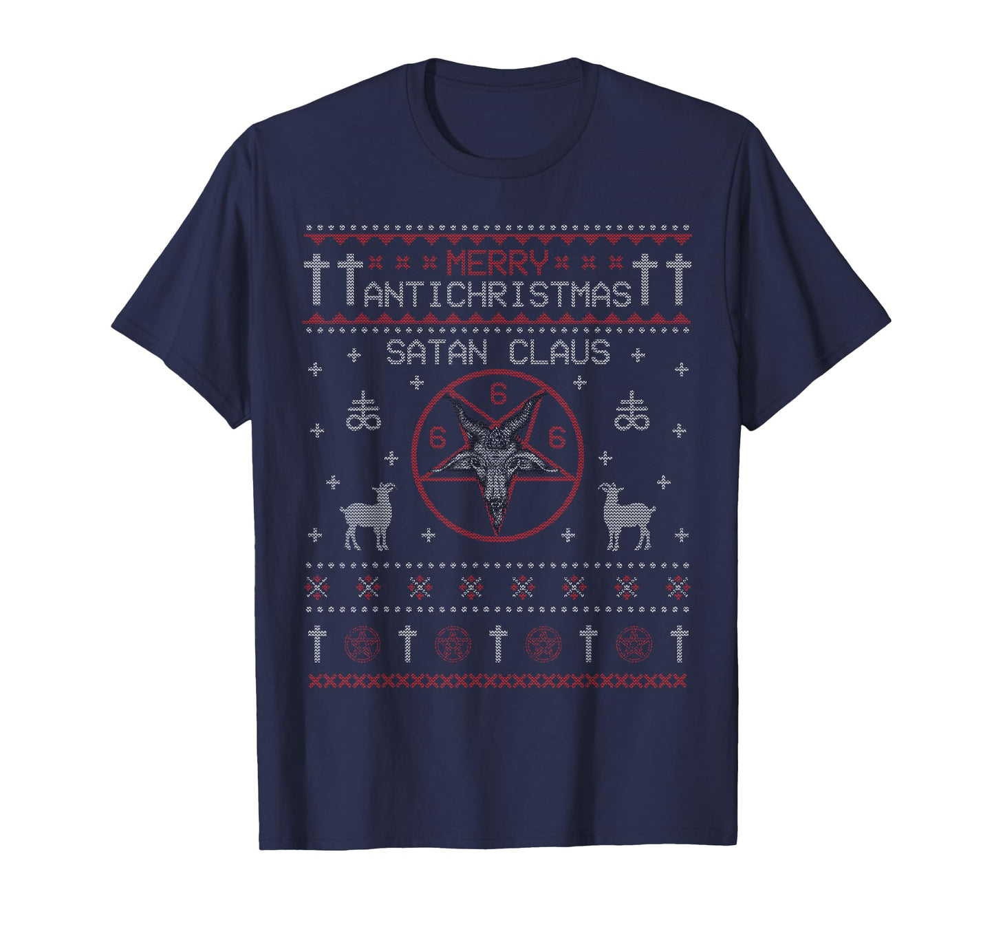 Merry Anti Christmas Satan Claus Ugly Christmas T-Shirt