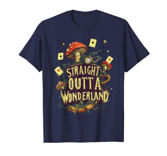 Alice in Wonderland - Fantasy World Novel Adventures Vintage T-Shirt