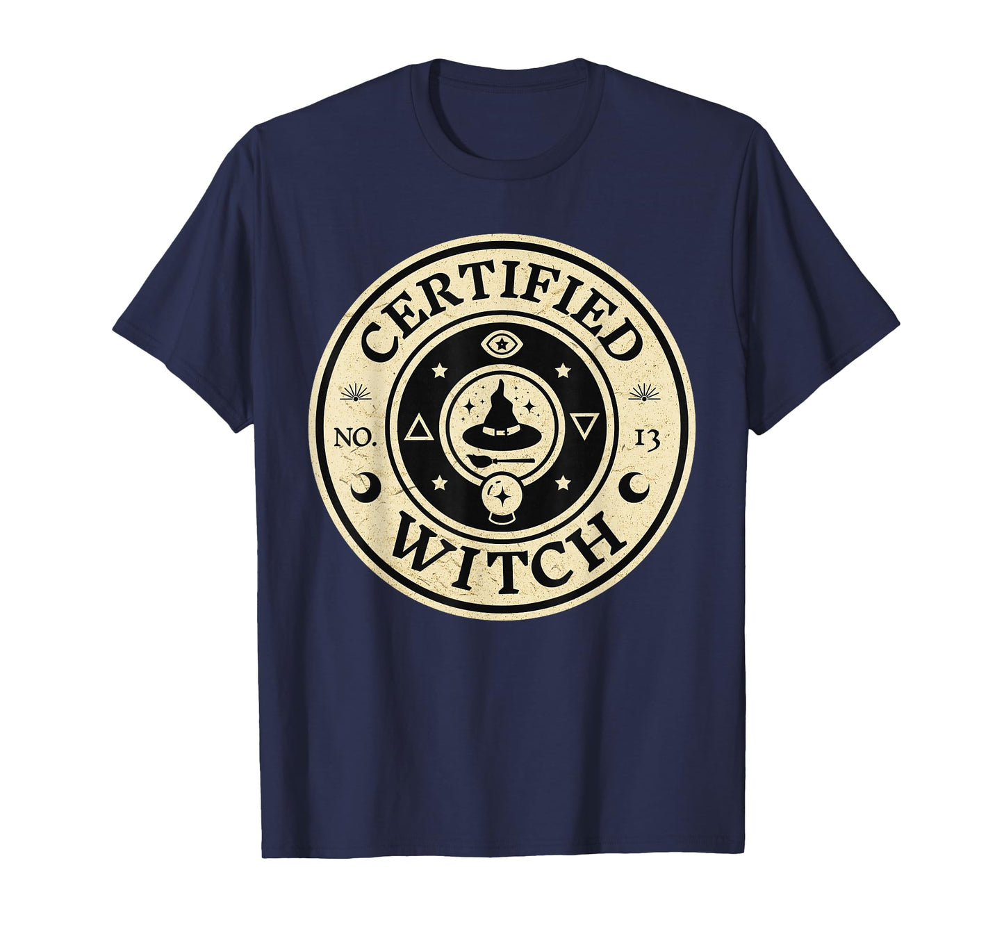 Certified Witch | Vintage Look Witch Seal Design T-Shirt