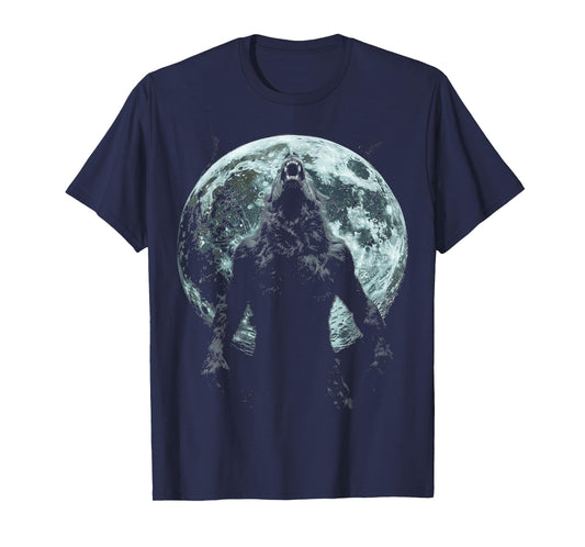 Werewolf Wolf Howling Moon Alpha Male Halloween Sigma Male T-Shirt