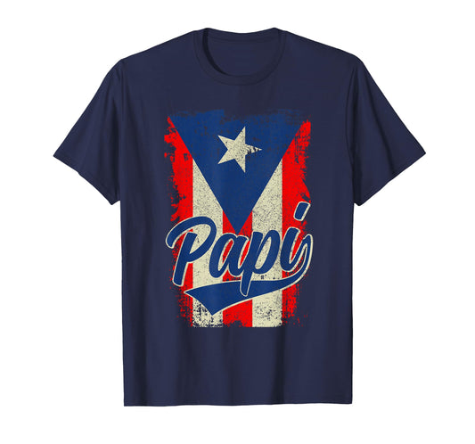 Papi Puerto Rican Dad Puerto Rico Pride Boricua Father's Day T-Shirt