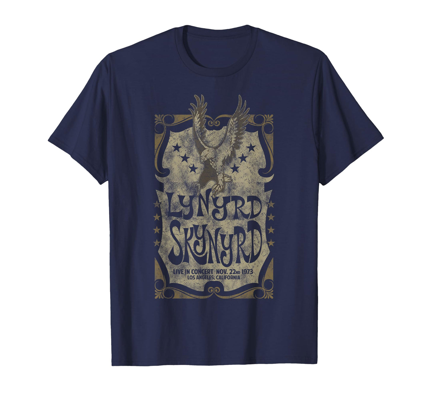 Lynyrd Skynyrd Funky Gig Poster LA Free Bird Retro 70s Rock T-Shirt