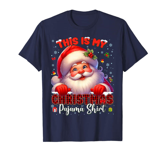 This is My Christmas Pajamas Shirt Santa Christmas Xmas Kid T-Shirt