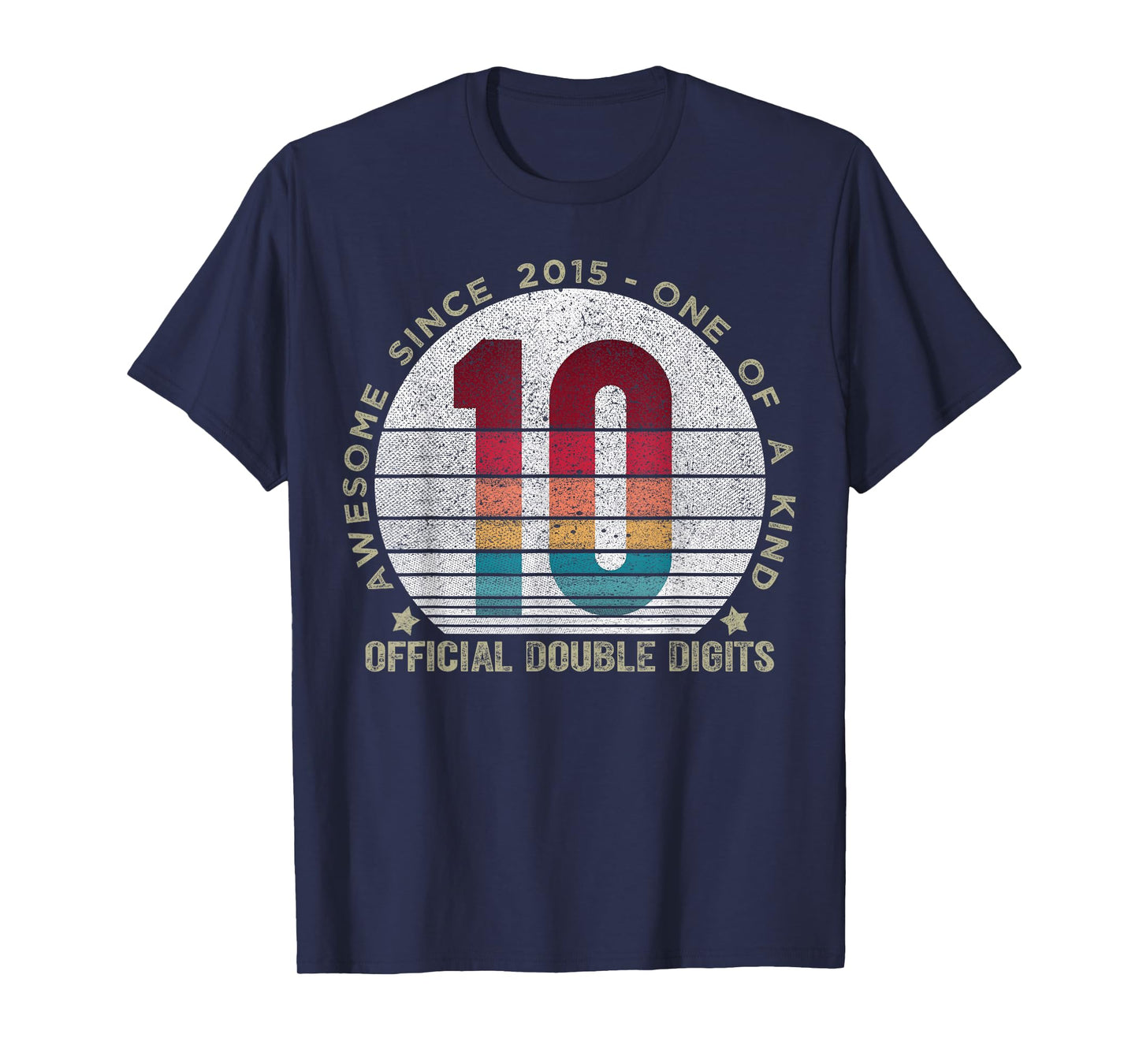 Official Double Digits 10 Year Old Gifts 10th Birthday 2015 T-Shirt