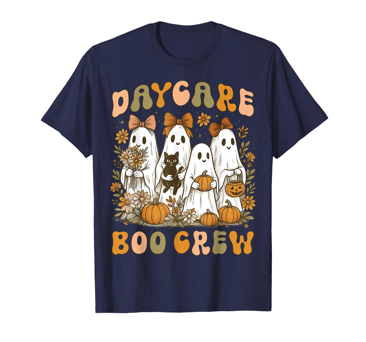 Boo Crew Daycare Teacher Matching Halloween Costume Ghost T-Shirt