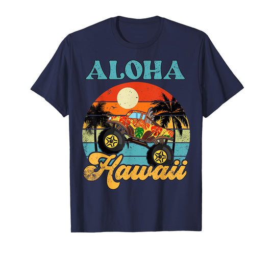 Boy Toddler Hawaiian-Shirt Aloha Hawaii Monster Truck Kids T-Shirt