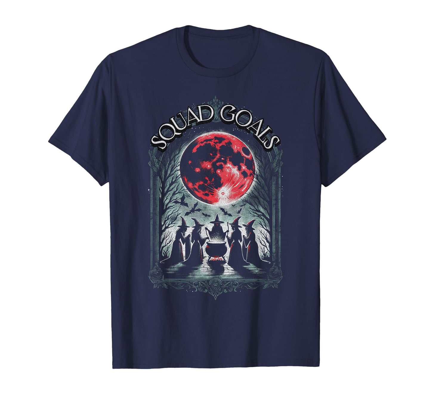 Funny Witch Coven Squad Goals Women Girls Halloween T-Shirt