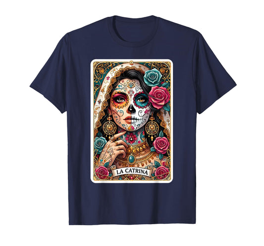 La Catrina Tarot Card Day of the Dead Dia de los Muertos T-Shirt