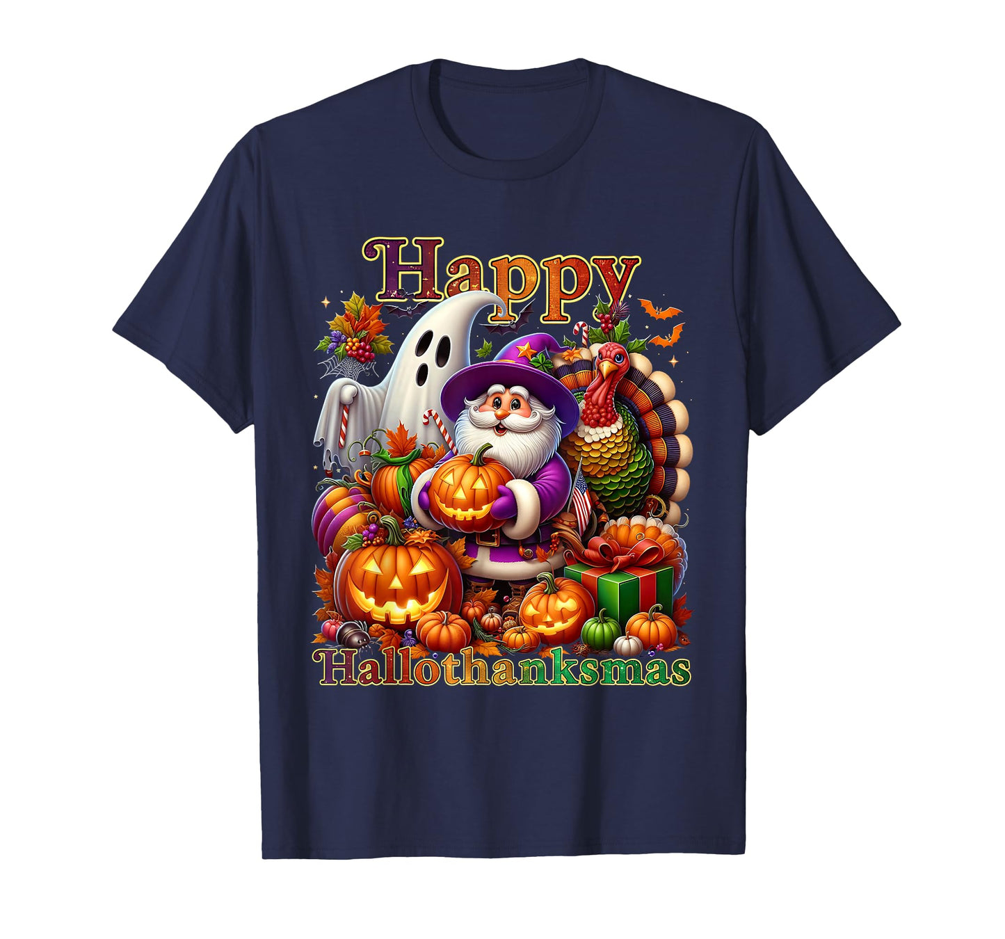Holiday Season Happy Hallothanksmas Halloween Thanksmas T-Shirt