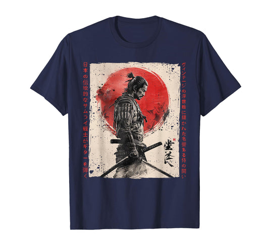 Japan Samurai Warrior Fighter Ukiyo Ink Artwork Samurai T-Shirt