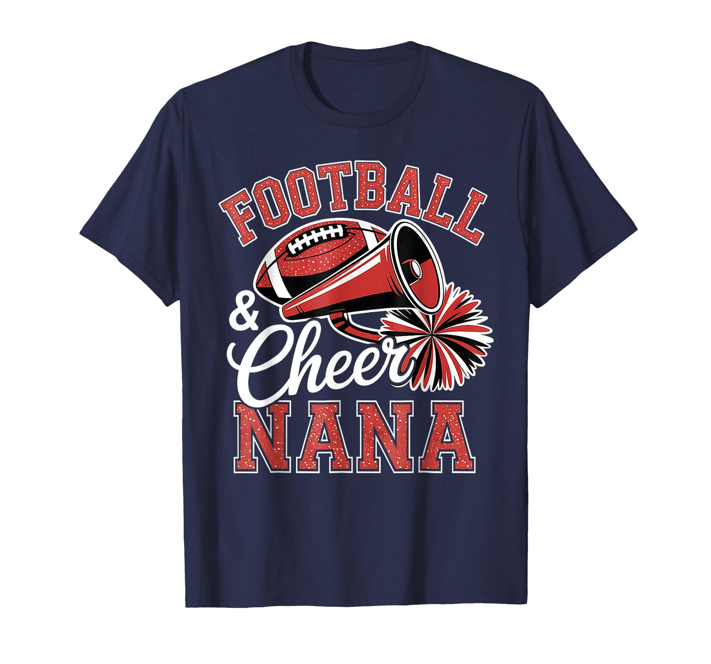 Football Cheer Nana for Women Men Vintage Cheerleader T-Shirt