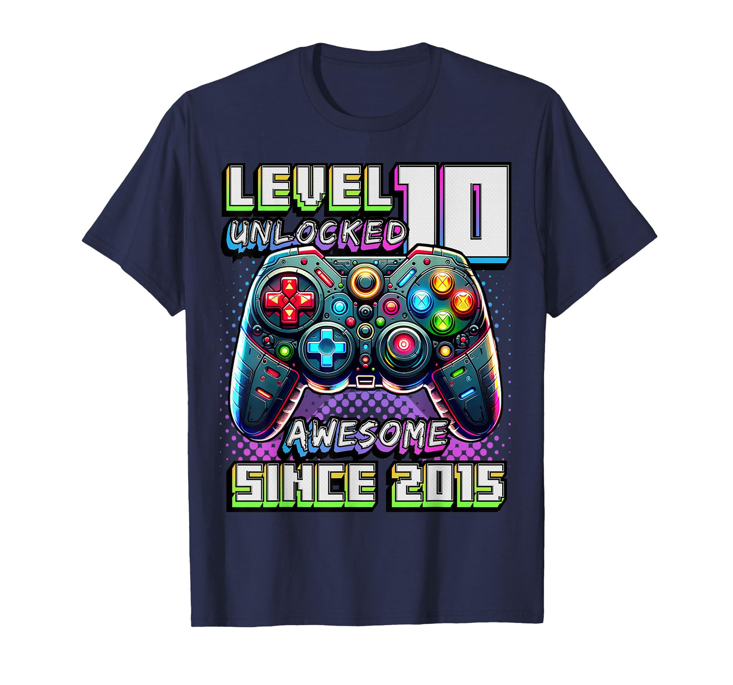 10th Birthday Boy Level 10 Gamer 10 Year Video Game Party T-Shirt