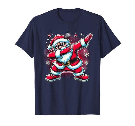 Dabbing Santa Claus Funny Christmas Boys Kids Girls Xmas Dab T-Shirt