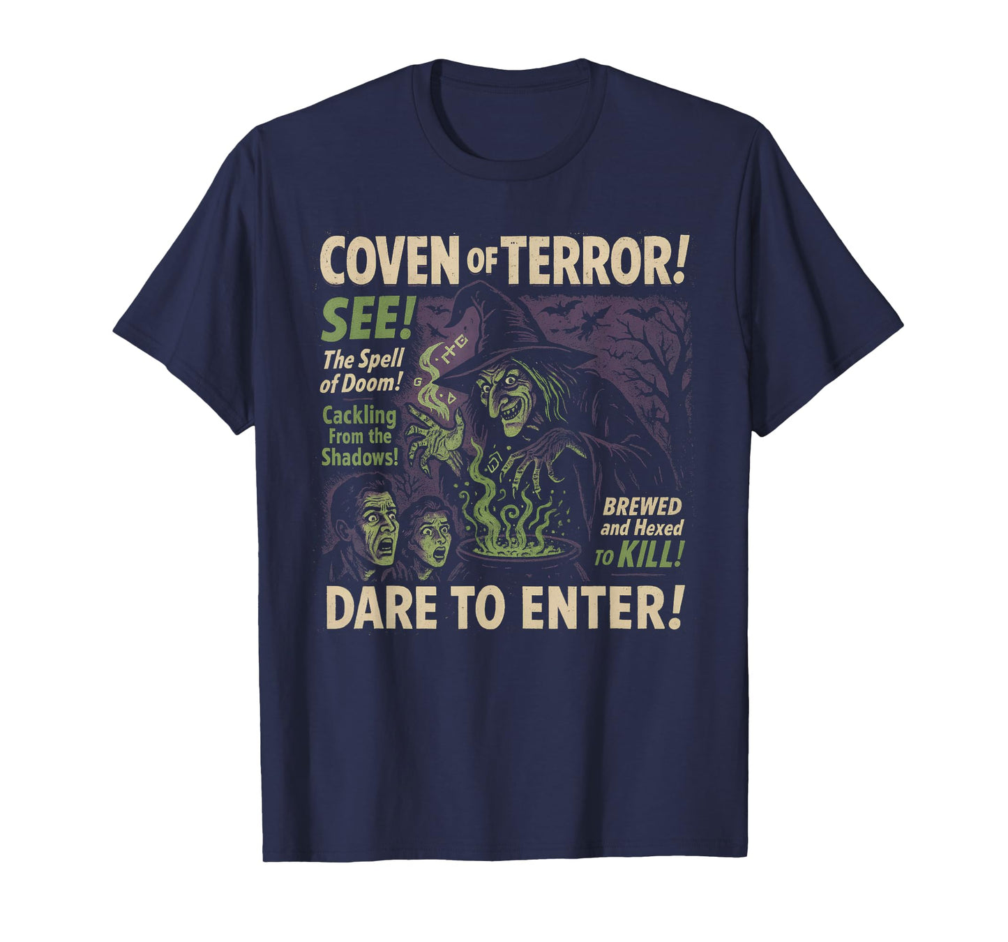 Coven of Terror Witch Movie Poster Vintage Halloween T-Shirt