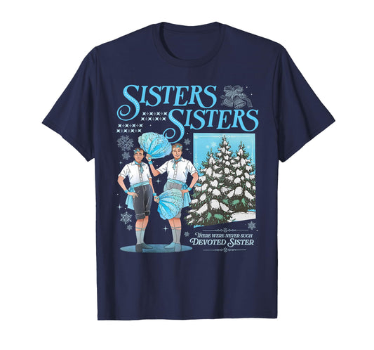 Sisters White Xmas Snowflake Pajamas Holiday Merry Christmas T-Shirt