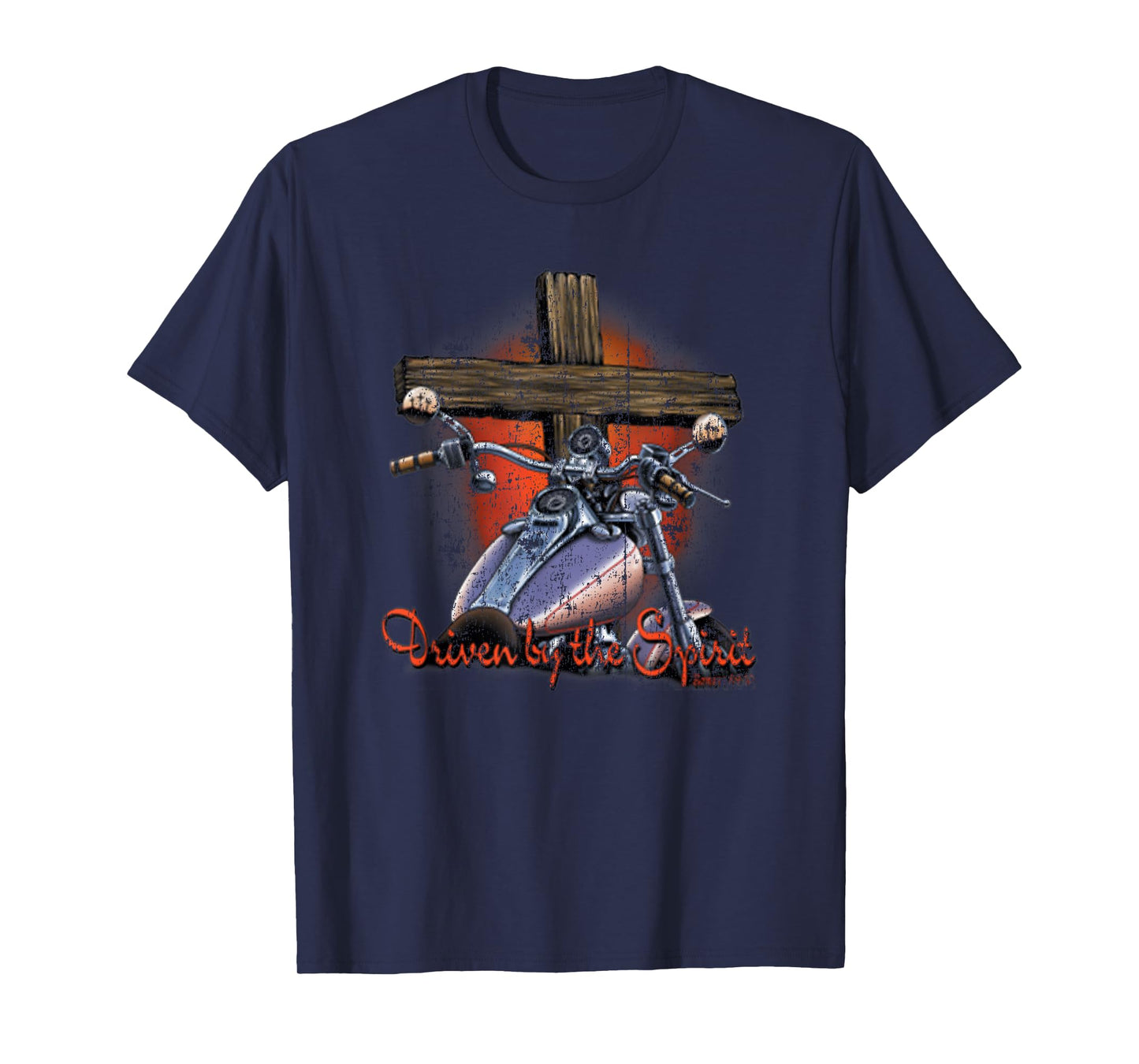 Driven By The Spirit Cool Vintage Christian Biker T-Shirt